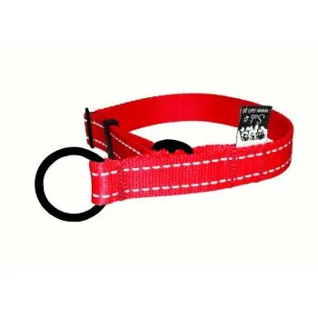 Zugstopp Halsband Flash Rot schwarz
